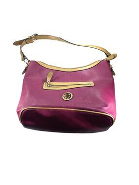 Giani Bernini Pink Tan Shoulder Bag Gold-Tone Accents Purse